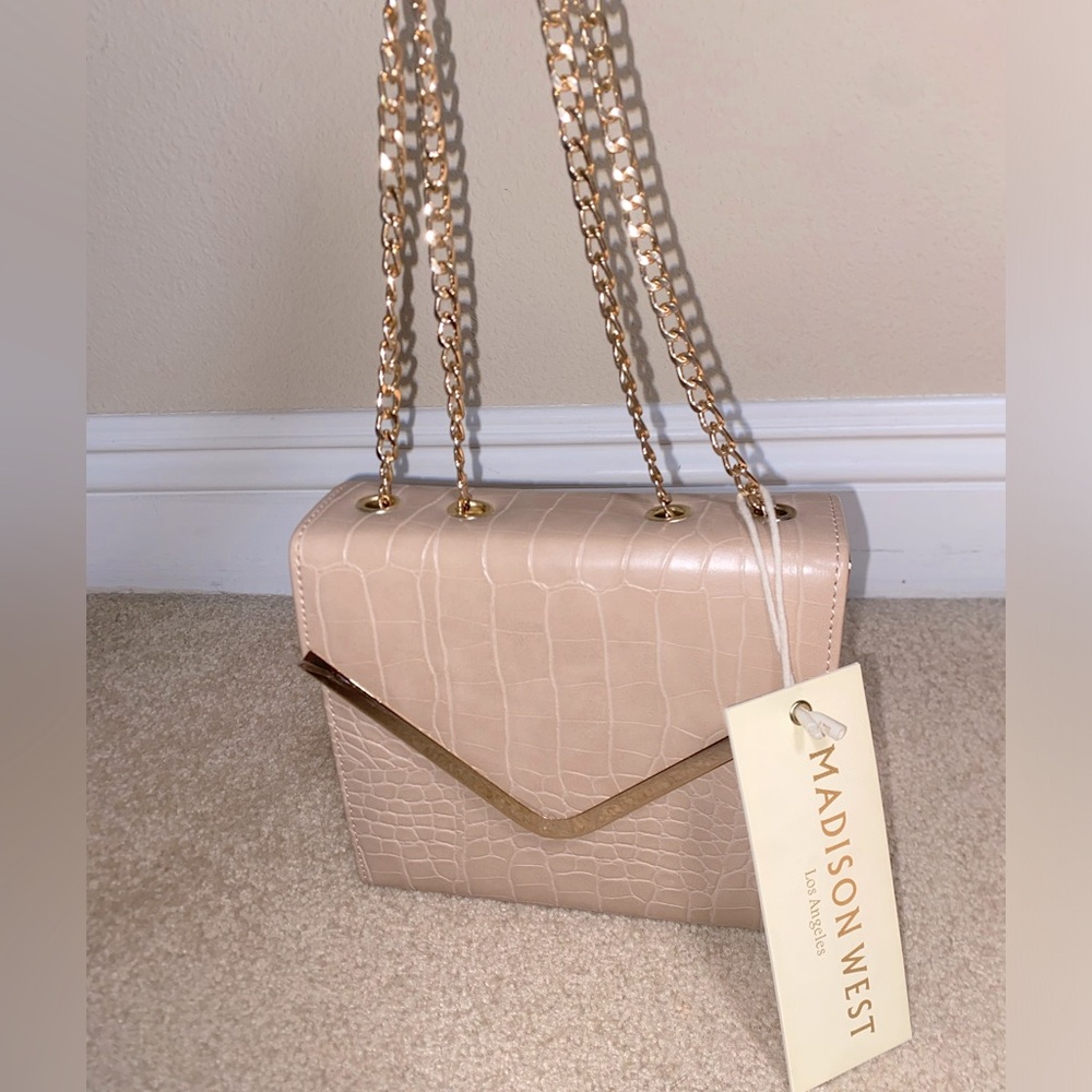 Brand New Beige Madison West Handbag with tag attached